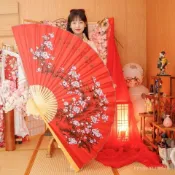 臺灣出貨 免運 扇子 巨型巨大超大扇子攝影道具 裝飾 家居擺設 折扇 掛墻麵工藝大掛扇 MJRN
