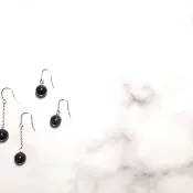 藍砂石 / 天然石系列耳環 / 可改耳夾