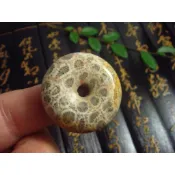 ◎臻品閣◎ 天然~珊瑚玉 菊花玉 平安扣 玉墬 精品珊瑚玉 S23