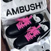 【原色】nkmy適配Ambush AirForce1Low黑武士板鞋空軍一號af1玫紅粉色鞋帶