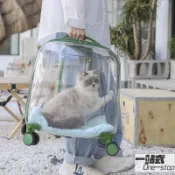 【一站式】貓包 大容量 便攜式 寵物箱 寵物用品 拉桿箱 寵物拉桿箱清倉兩衹外出手提大容量家用便攜貓咪透氣透明狗航空箱