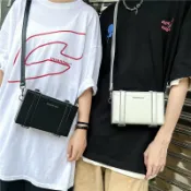 喜挖2店 小方包男時尚潮牌盒子包韓版簡約斜後背包個性揹包男生挎包手機包潮