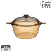 【美國康寧】Visions 晶彩透明1.5L雙耳湯鍋