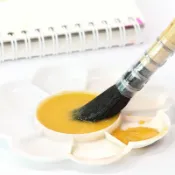 協貿國際日用品生活12館 匯優美4011灰松鼠毛拖把筆圓頭圓鋒水彩筆手繪專業原木桿水彩畫筆