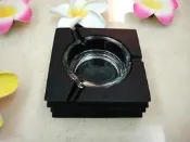 【永晴峇里島】巴里島風玻璃/木座煙灰缸菸灰缸,居家,民宿,飯店都好用-菸灰缸5