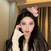 🎀台灣出貨🎀 粉色草莓蛋糕甜點生日發飾可愛立體格紋發夾發箍氛圍拍照道具