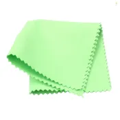 Yohi 樂器清潔拋光布 15cm * 15cm 尺寸的雙面軟超細纖維布樂器配件, 用於吉他低音小提琴鋼琴綠色