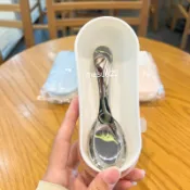 台灣現貨 短柄316不鏽鋼兒童匙 幼兒園家用1.5-5歲 適用於kom矽膠碗 日月星不鏽鋼碗 可加購收納盒