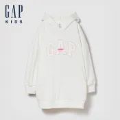 Gap 女童裝 Logo刺繡帽T-白色(819501)