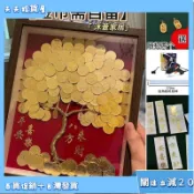 🌟台灣嚴選🌟網紅髮財樹diy相框材料包金錢樹手工粘貼畵擺件裝飾生日開業送禮