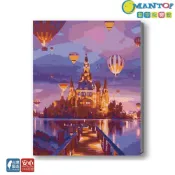 (店+)【Manto】熱氣球夢想城堡-台灣製DIY數字油畫|超取專用大小