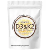 💕海外購👏TK d3+k2 Vitamin D3 K2 Supplement Softgels