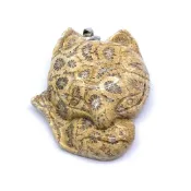 ***原礦屋*** 生輝進財！A級印尼微透光料勻質菊花玉狐仙雕墜10.21g！