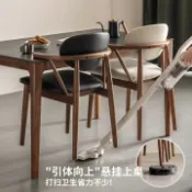 卜二屋 餐椅 背靠椅 電腦椅 實木餐椅家用簡約扶手椅可懸掛餐廳吃飯椅子休閑軟包椅舒服靠背椅 快速出貨
