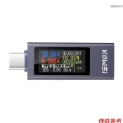 KWS-2302C手機充電檢測儀 支持12A大電流PD直流電壓表功率計 USB-C測試表 0.96英寸TFT高清顯示屏 