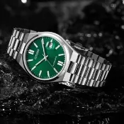 【CITIZEN 星辰】極黑時尚光動能計時腕錶/黑面41mm(CA0615-59E)