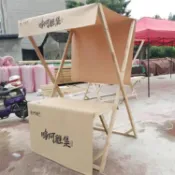 擺攤車 擺攤架 展示架 實木網紅款移動集市攤位可折疊戶外棚展示架擺攤促銷花車夜市架子