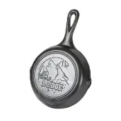 【LODGE】野生動物系列 美國製鑄鐵露營煎鍋-狼-17cm (Wanderlust/鑄鐵煎盤/鑄鐵煎鍋/L3SKWLWF)