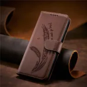 翻蓋皮套 麥穗壓花帶扣小牛紋 適用 紅米 Redmi Note15 14 13 Pro 小米14T 15T 防摔 手機殼