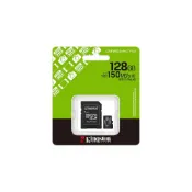 (店+)【Kingston 金士頓】SDCS3 128GB 150MB Canvas Select Plus micro SDXC 記憶卡 含SD轉卡
