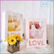 💝【愛戀首選】LOVE鏤空 可視化提袋 婚禮/情人節必備 2色任選 含質感吊卡 現貨直送💝