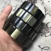 協貿國際日用品生活10館 天然金曜石手排男士黑耀石手牌百搭女款手鏈單圈手串時尚水晶飾品