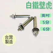 【平剛】 白鐵壁虎 【5支1包】 5分 6分 膨脹螺絲 壁虎螺絲