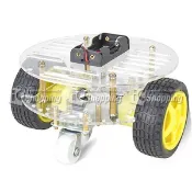 iCShop Arduino 智能小車套件(圓形) 含輪子 底盤 雙層 避障 圓底 自走車