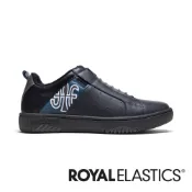 ROYAL ELASTICS ICON2.0 灰黑藍真皮潮流運動休閒鞋 (男) 006553-995
