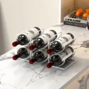 紅酒架子家用葡萄酒架擺件展示架酒櫃置物架多瓶格子放酒簡易桌面4JB5