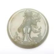 【雅紅珠寶】天然金黃翡翠項鍊-觀世音菩薩-普悲觀音