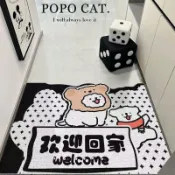 客製化 絲圈入戶門地墊卡通玄關進門腳墊大門口耐磨門墊除塵蹭泥地毯定制