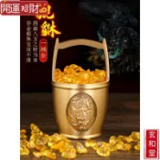💰玄和緣堂💰純銅一桶金擺件黃銅米缸聚財招財聚寶盆小水桶家居客廳玄關裝飾品 招財進寶 風生水起 招財流水