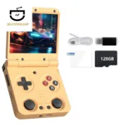 Flip V2 Open Source 手持視頻遊戲機 128GB 3.5“ IPS 屏幕-兼容遊戲手柄黃色
