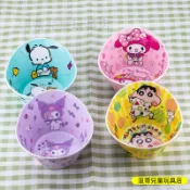 庫洛米美耐皿碗 大耳狗兒童碗 防摔隔熱飯碗 湯碗 麵碗 Kitty 帕恰狗 蠟筆小新 兒童寶寶幼兒餐具