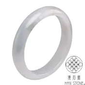 【漢石齋】天然翡翠A貨 手鐲玉鐲 冰糯種紫羅蘭飄花(手圍19/ 版寬13.5mm)