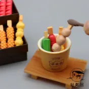 台灣出貨🔥袖珍場景 微縮迷你 玩具 過家家 小擺件 微縮迷你仿真福袋關東煮串串香食玩燒烤攤烤串模型過家家玩具擺件hlj