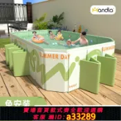 島嶼好物 【可打統編 公司貨】充氣游泳池家用兒童免充氣可折疊水池家庭嬰兒戶外大型支架泳池