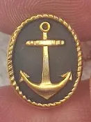 台北自售:海軍特殊絕版精緻稀有金質船錨胸針領針非機械錶ROLEX萬寶龍K金CASIO G-ShocK元起標ARMANI