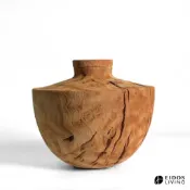 【品砌EIDOS】寮樟聚寶盆 Ø25cm x H23cm｜天然香氣 招財風水擺件 噴砂原木藝術品－MIT台灣工藝