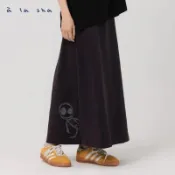 全新 a la sha 阿財探頭印花A字裙 M號