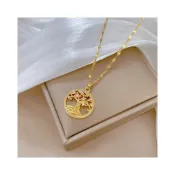(店+)每日出貨🚚《紮根》金色生命樹項鍊，吊墜2公分