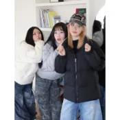 【Tasteful_tw·🇰🇷】🍞韓系 INS 低飽和色系 米奇 麵包外套 保暖 鋪棉外套 立領 寬鬆 男女 羽絨外套