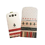 HAPPYMORI SAMSUNG GALAXY S3 聖誕快樂 掀蓋式皮套