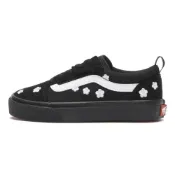 (店+)【VANS】預購 日本 VANS OLD SKOOL 童鞋 大童17-22 花卉刺繡 黑底白花 V36PS