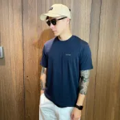 美國百分百【Armani Exchange】T恤 AX 短袖 圓領 小logo 上衣 T-shirt 深藍 AZ32