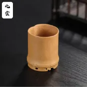 【化雲】宜興紫砂主人杯創意仿生竹節杯品茗杯聞香杯紫砂杯功夫段泥