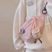 【熱銷】斜挎包女款挎包包包運動潮背包百搭腰包帆布包休閑胸包餃子包