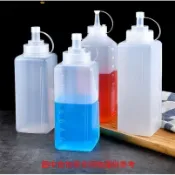 800/1000ML 塑料擠醬瓶 大口徑四方醬料擠壓瓶 塑料瓶 番茄果醬沙拉奶油醬汁瓶子 擠醬瓶 烘培醬料瓶