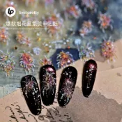 💥臺灣有貨💥免運💥新年喜慶爆款璀璨炫彩貓眼煙花煙火美甲貼紙防水浮雕貝殼光指甲貼🌟可開票🌟